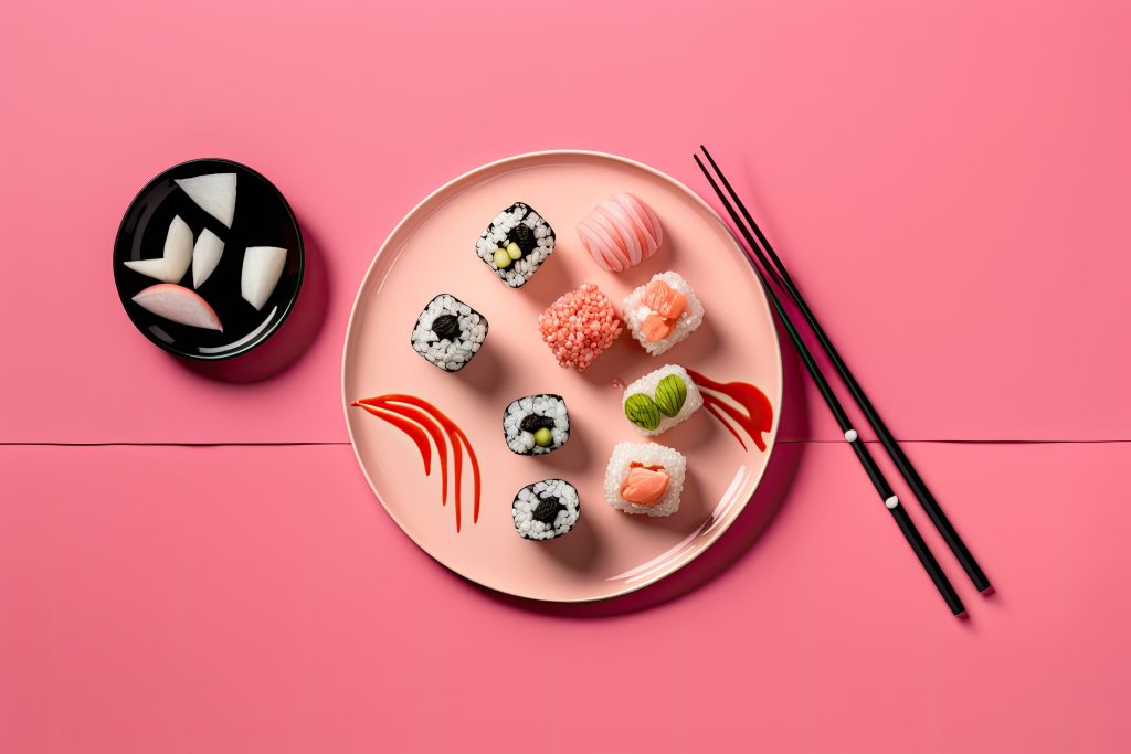 sushi na talerzu