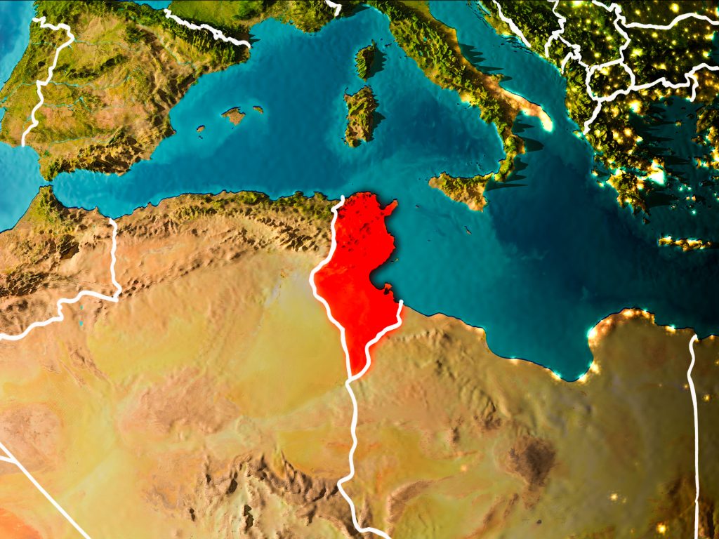 Tunezja na mapie